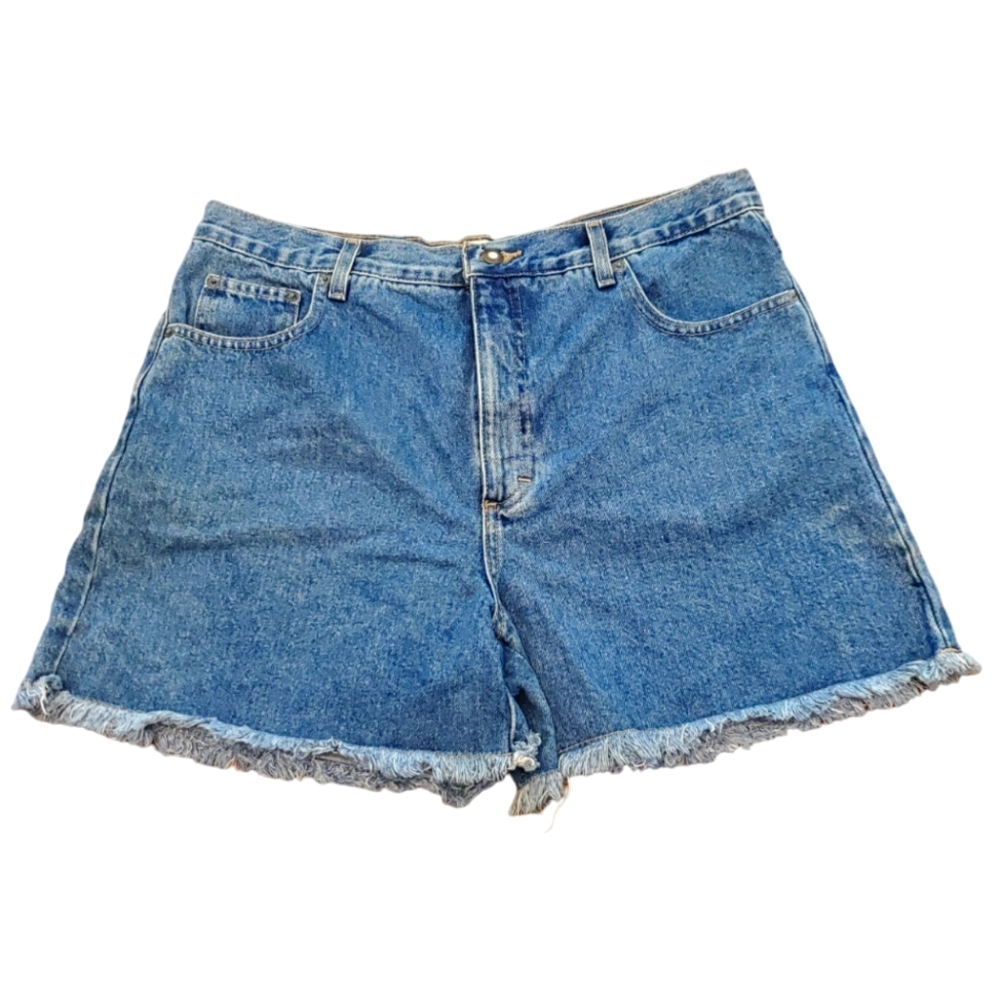 Bugle Boy Vintage High Rise Rough Hem Jean Shorts